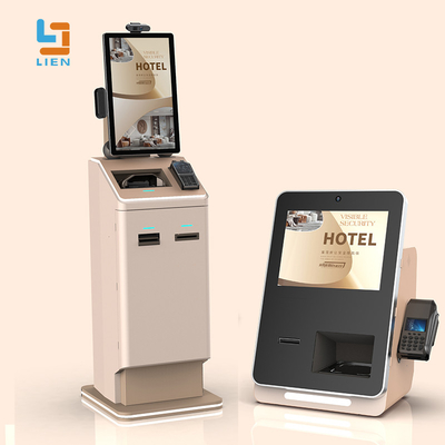 Capacitive/IR Touch Cash Coin Payment Hotel Self Service Kiosk RFID Passport ID Reader