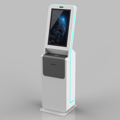 เทอร์มินัลการชําระเงินด้วยตนเอง RFID NFC กล้องถ่ายภาพ เครื่องพิมพ์ QR เครื่องแจกเงินสด คิออสค์บริการตนเอง