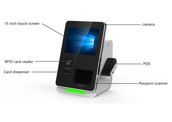 เครื่องจ่ายบัตรชำระเงินด้วยตนเองเช็คอิน Kiosk สำหรับร้านอาหาร Airport Hotel
